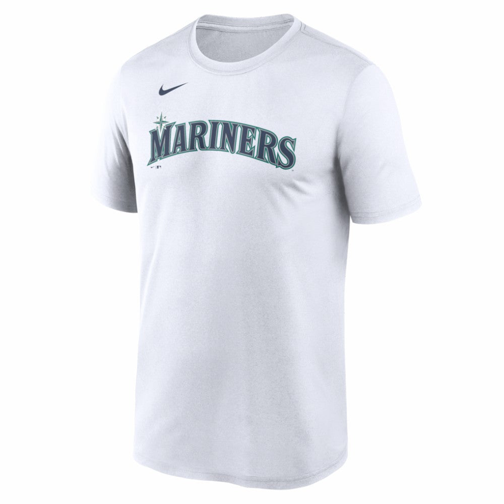 Seattle Mariners New Legend Wordmark Dri-FIT T-Shirt - White | Nike