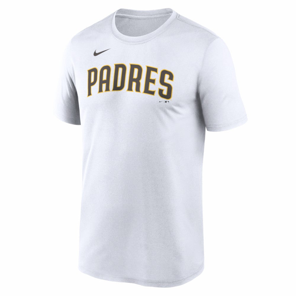 San Diego Padres New Legend Wordmark Dri-FIT T-Shirt - White | Nike