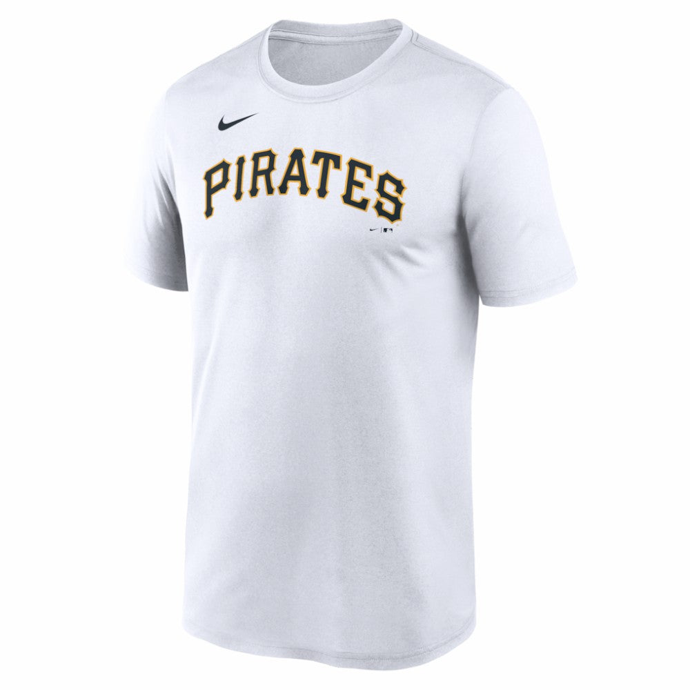 Pittsburgh Pirates New Legend Wordmark Dri-FIT T-Shirt - White | Nike