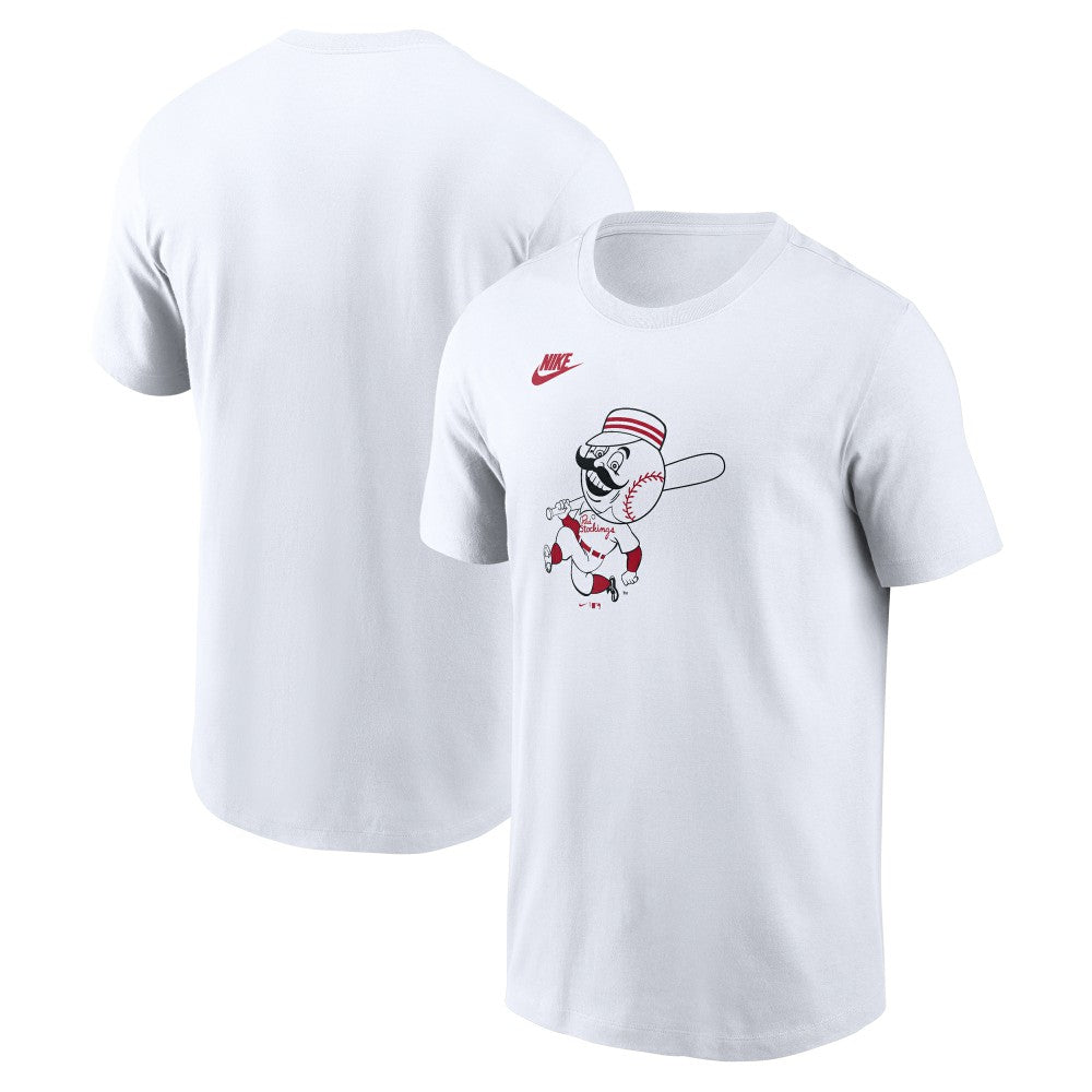 Cincinnati Reds Cooperstown Collection Logo T-Shirt - White | Nike