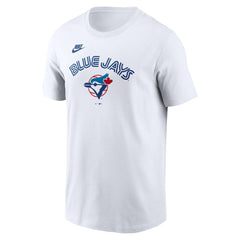 Toronto Blue Jays Cooperstown Collection Wordmark T-Shirt - White | Nike