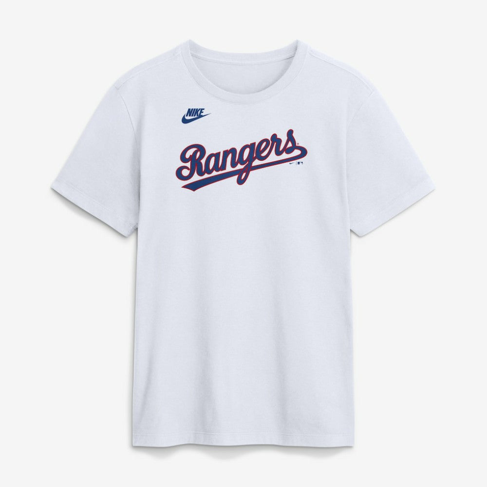 Texas Rangers Cooperstown Collection Wordmark T-Shirt - White | Nike