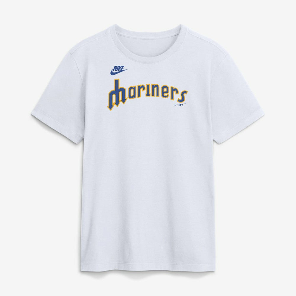 Seattle Mariners Cooperstown Collection Wordmark T-Shirt - White | Nike