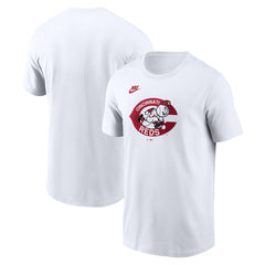 Cincinnati Reds Cooperstown Collection Wordmark T-Shirt - White | Nike