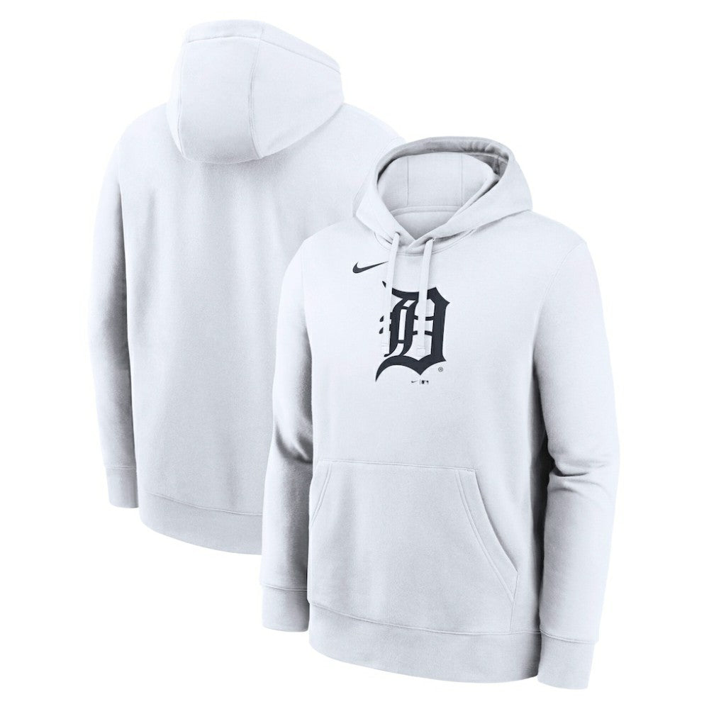 Detroit Tigers Logo Club Hoodie - White | Nike