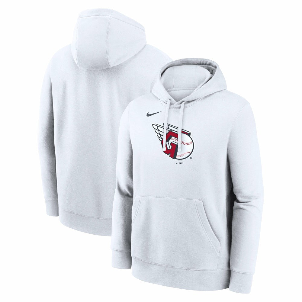 Cleveland Guardians Logo Club Hoodie - White | Nike