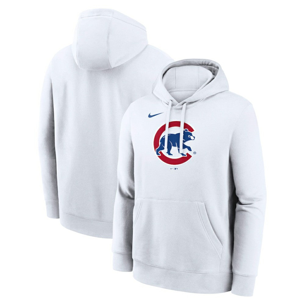 Chicago Cubs Logo Club Hoodie - White | Nike