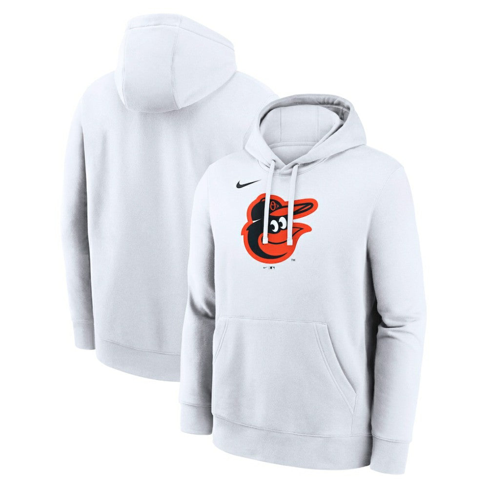 Baltimore Orioles Logo Club Hoodie - White | Nike
