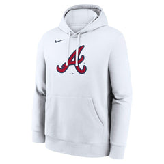 Atlanta Braves Logo Club Hoodie - White | Nike