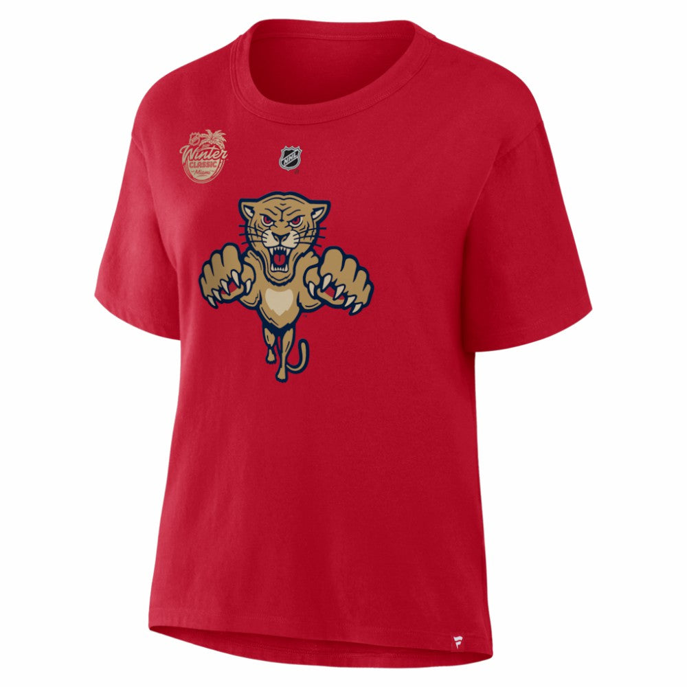 Brad Marchand Florida Panthers Fanatics Women's 2026 NHL Winter Classic Authentic Stack Name & Number T-Shirt