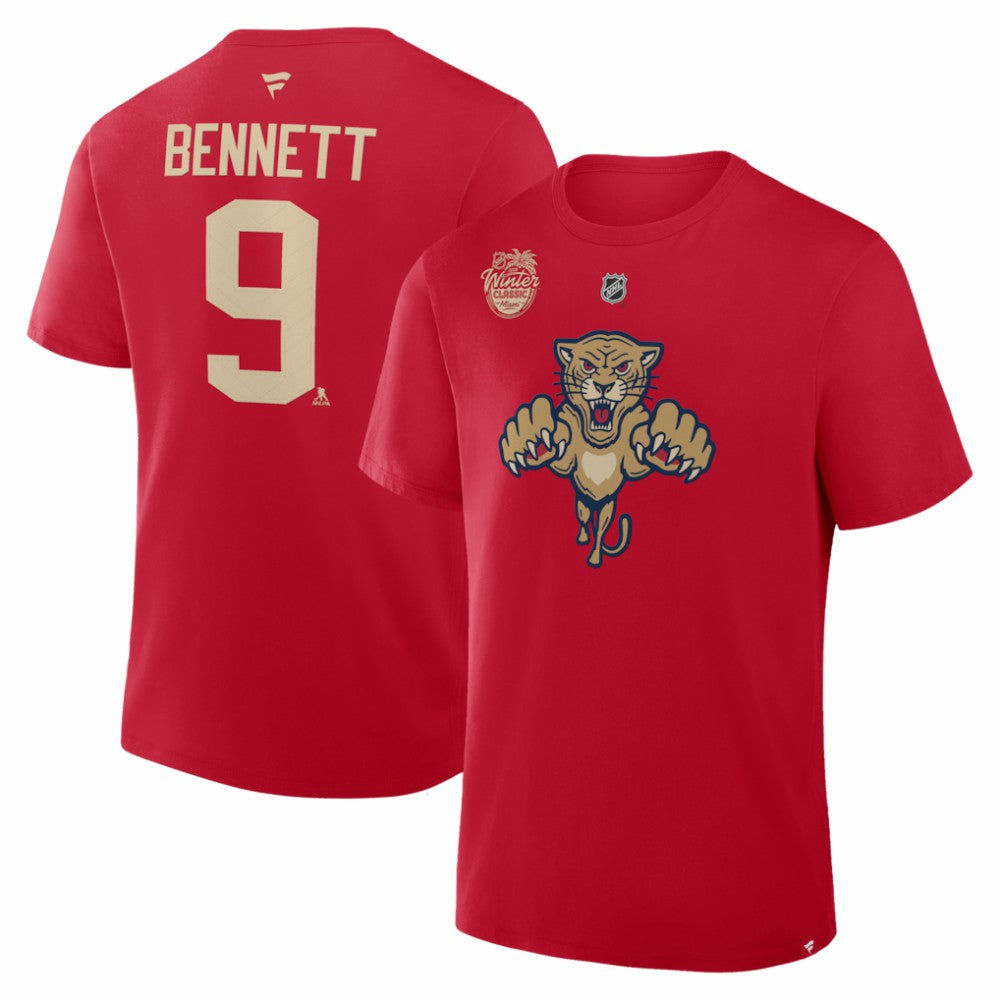 Sam Bennett Florida Panthers Fanatics 2026 NHL Winter Classic Authentic Stack Name & Number T-Shirt