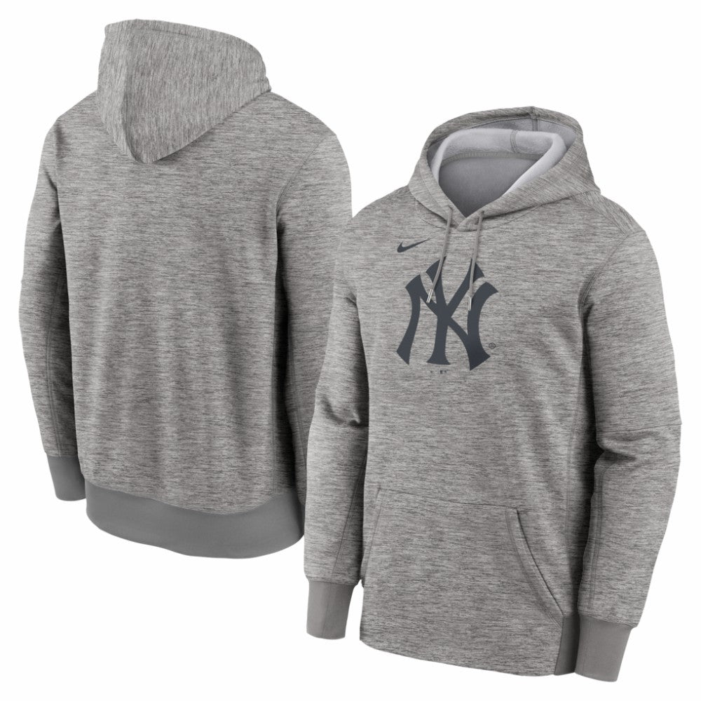 New York Yankees Primary Logo Therma Hoodie - Heather Gray | Nike