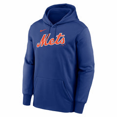 New York Mets Primary Wordmark Therma Hoodie - Royal | Nike