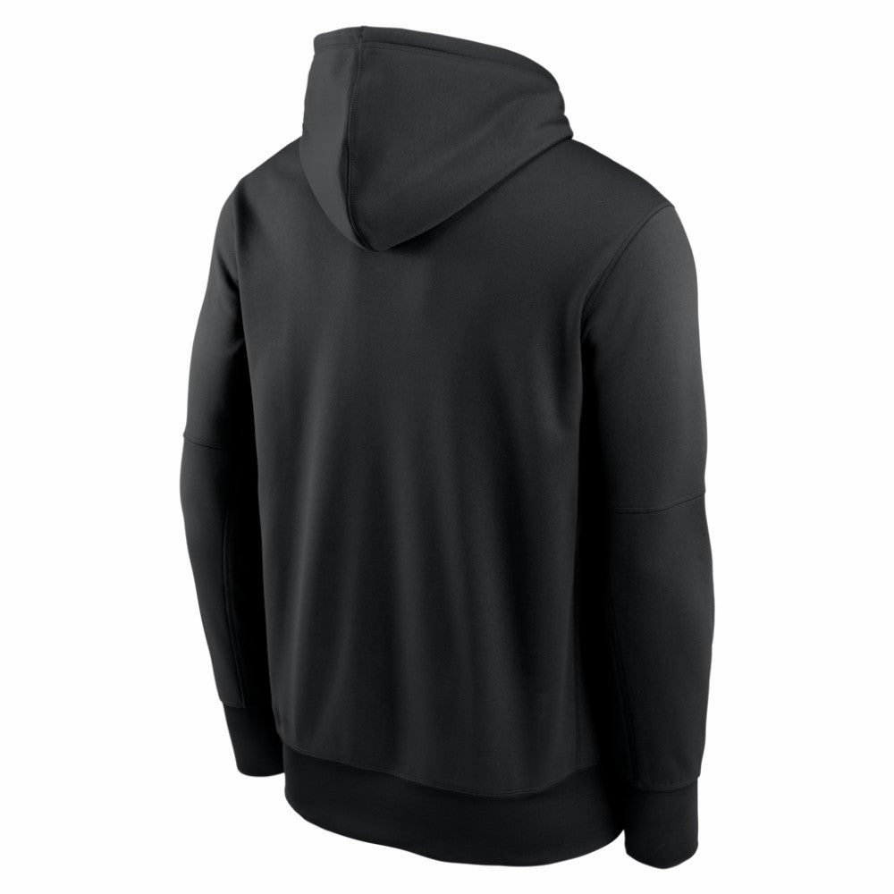 Cincinnati Reds Primary Wordmark Therma Hoodie - Black | Nike