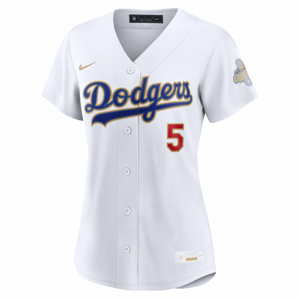 Freddie Freeman Los Angeles Dodgers Women's 2026 Gold Collection Stadium Jersey - White | Nike