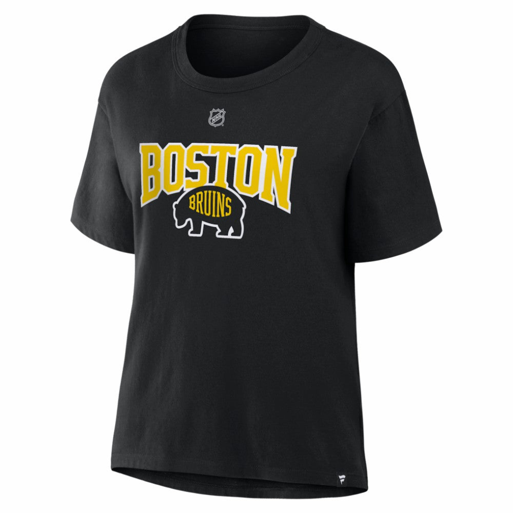David Pastrnak Boston Bruins Fanatics Women's 2026 NHL Stadium Series Authentic Stack Name & Number T-Shirt