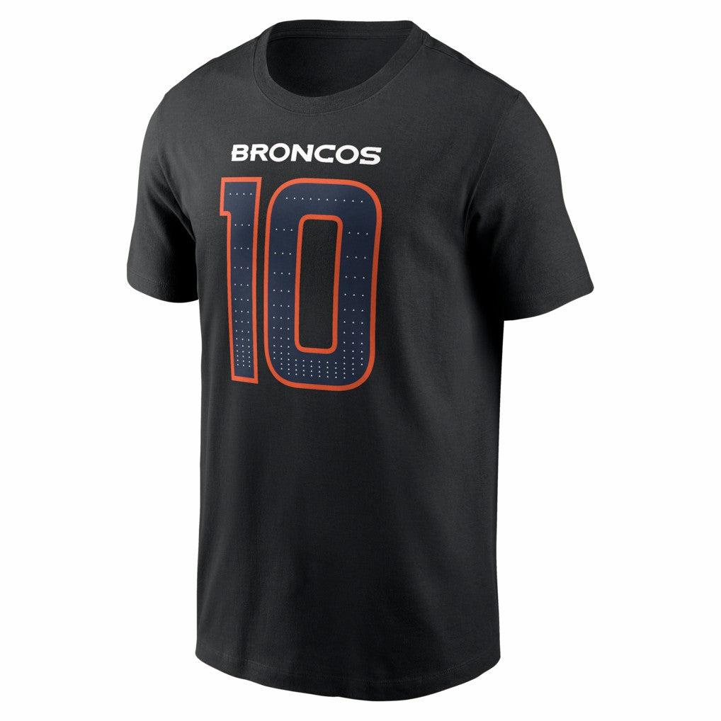 NFL Denver Broncos Bo Nix  Carbon Name & Number T-Shirt