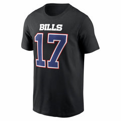 NFL Buffalo Bills Josh Allen  Carbon Name & Number T-Shirt