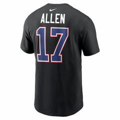 NFL Buffalo Bills Josh Allen  Carbon Name & Number T-Shirt