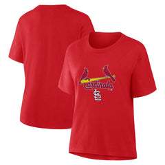 St. Louis Cardinals Women's Lockup Legacy T-Shirt - Red