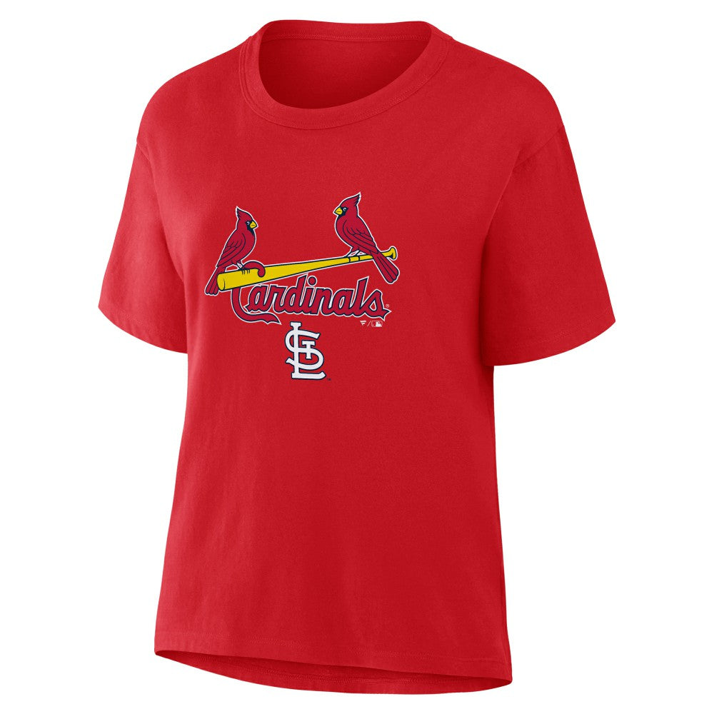 St. Louis Cardinals Women's Lockup Legacy T-Shirt - Red