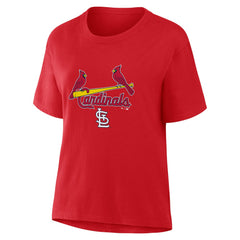 St. Louis Cardinals Women's Lockup Legacy T-Shirt - Red