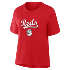 Cincinnati Reds Women's Lockup Legacy T-Shirt - Red
