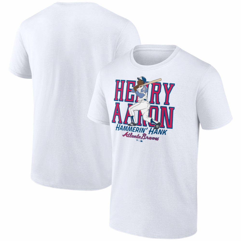 Hank Aaron Atlanta Braves Cooperstown Collection Player T-Shirt - White