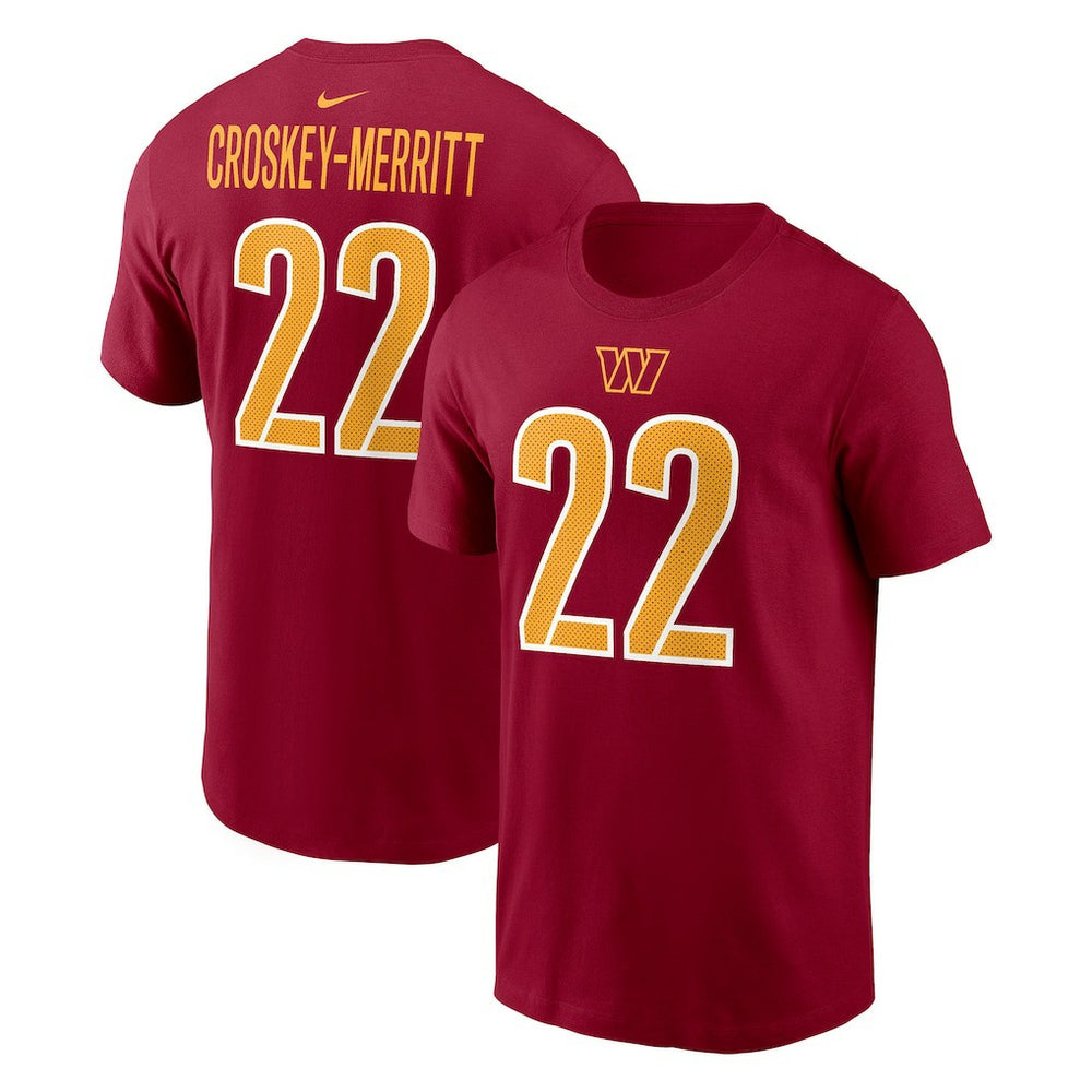 NFL Washington Commanders Jacory Croskey-Merritt  Player Name & Number T-Shirt