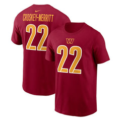 NFL Washington Commanders Jacory Croskey-Merritt  Player Name & Number T-Shirt