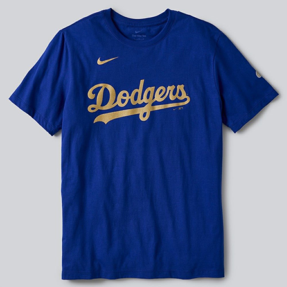 Los Angeles Dodgers 2026 Gold Collection Wordmark T-Shirt - Royal | Nike