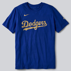 Los Angeles Dodgers 2026 Gold Collection Wordmark T-Shirt - Royal | Nike