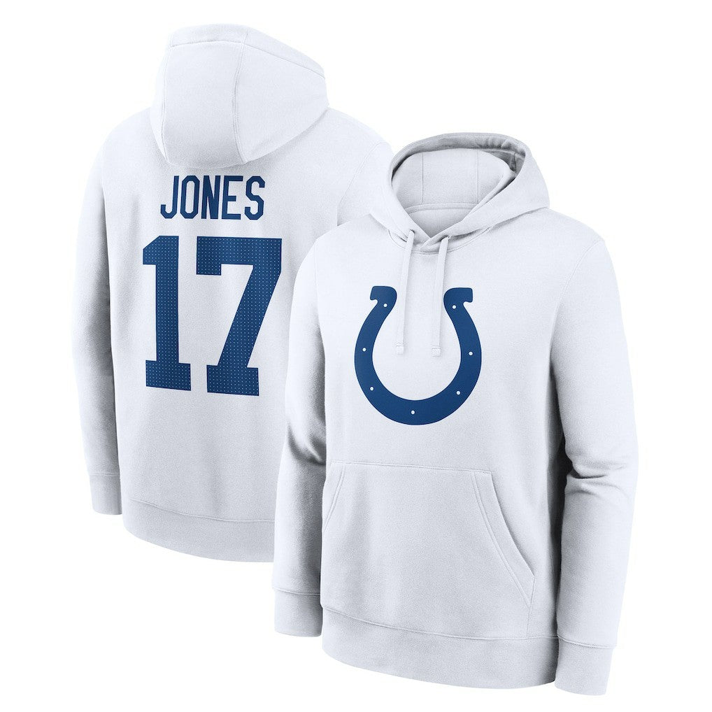 NFL Indianapolis Colts Daniel Jones  Player Name & Number Fleece Hoodie
