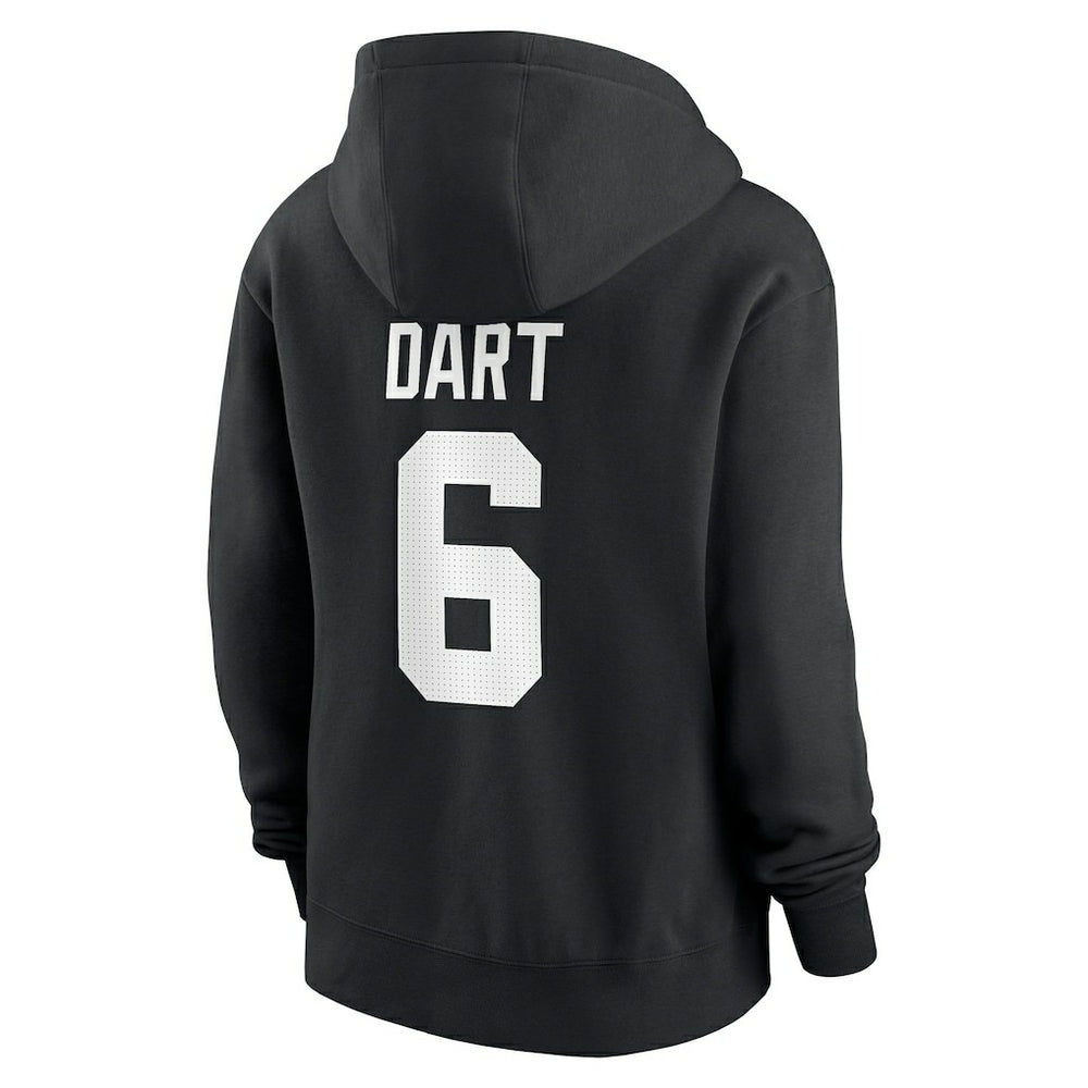 NFL New York Giants Jaxson Dart  Women's Player Name & Number Fleece Hoodie