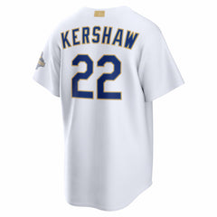 Clayton Kershaw Los Angeles Dodgers 2026 Gold Collection Stadium Jersey - White | Nike