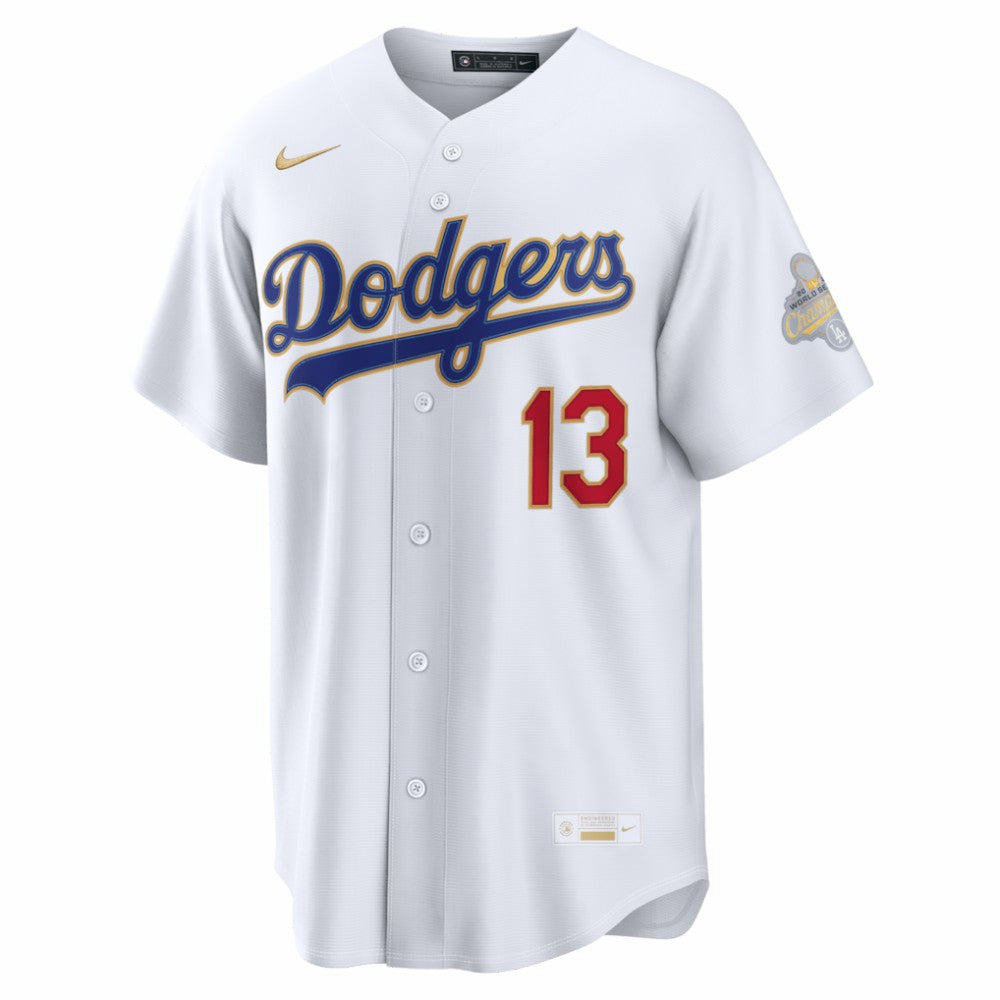 Max Muncy Los Angeles Dodgers 2026 Gold Collection Stadium Jersey - White | Nike