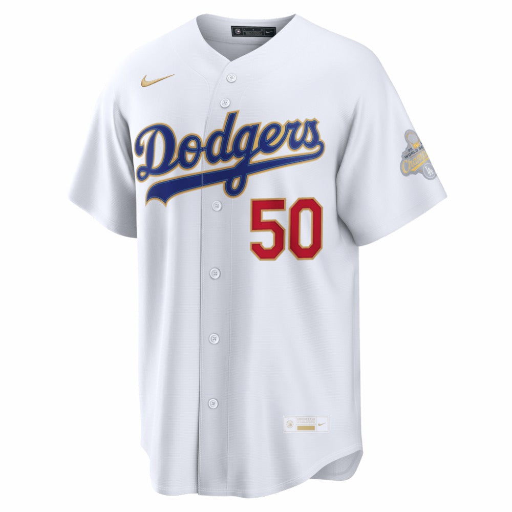Mookie Betts Los Angeles Dodgers 2026 Gold Collection Stadium Jersey - White | Nike