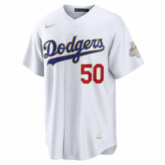 Mookie Betts Los Angeles Dodgers 2026 Gold Collection Stadium Jersey - White | Nike