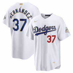 Teoscar Hernández Los Angeles Dodgers 2026 Gold Collection Stadium Jersey - White | Nike