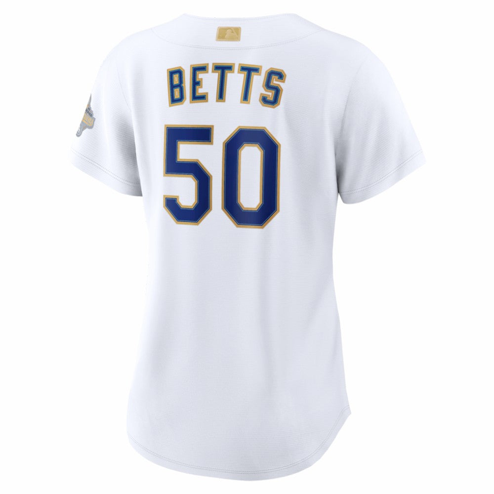 Mookie Betts Los Angeles Dodgers Women's 2026 Gold Collection Stadium Jersey - White | Nike