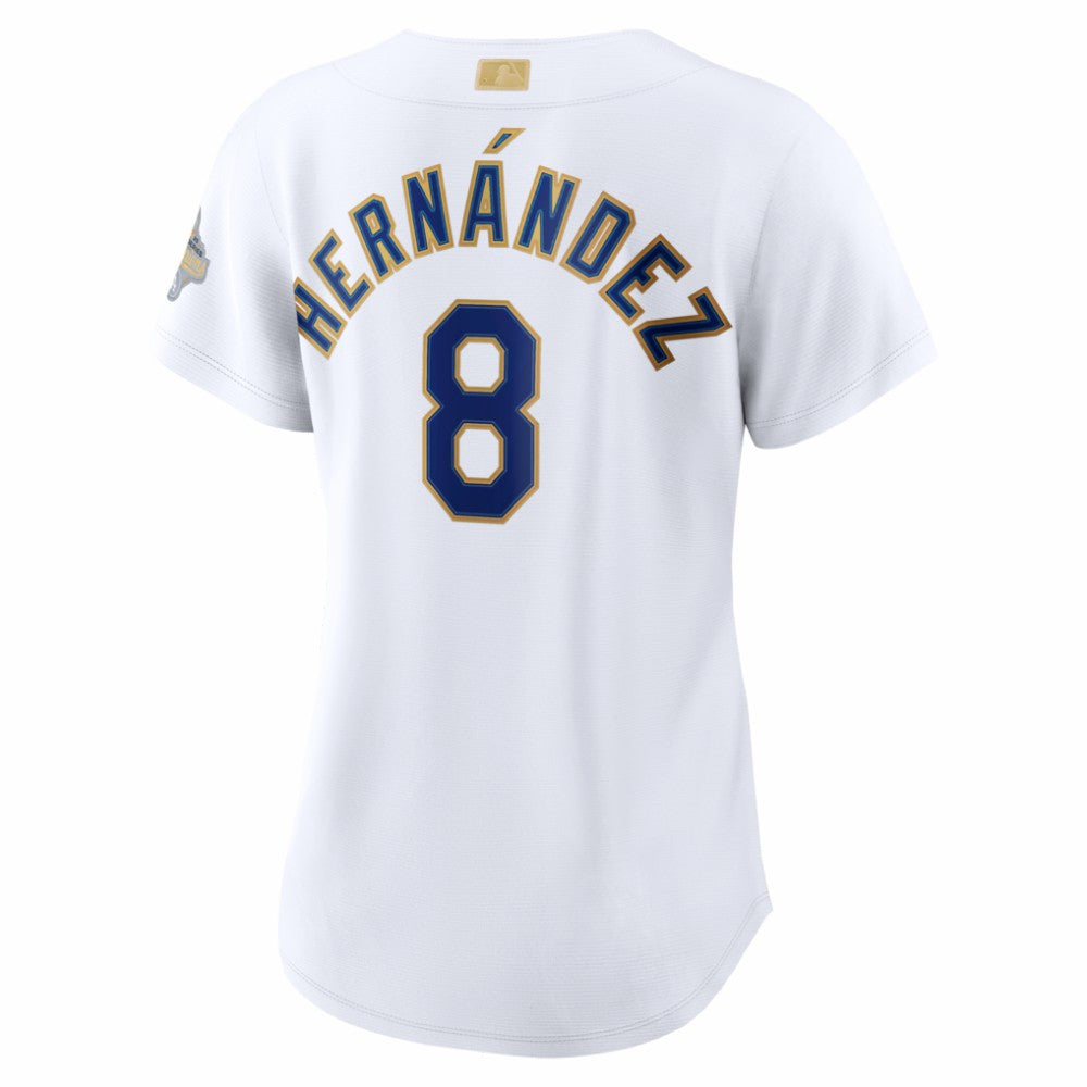Enrique Hernández Los Angeles Dodgers Women's 2026 Gold Collection Stadium Jersey - White | Nike