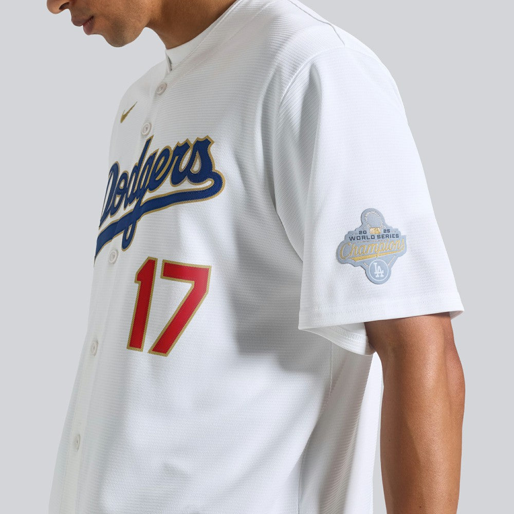 Shohei Ohtani Los Angeles Dodgers 2026 Gold Collection Kanji Stadium Jersey - White | Nike