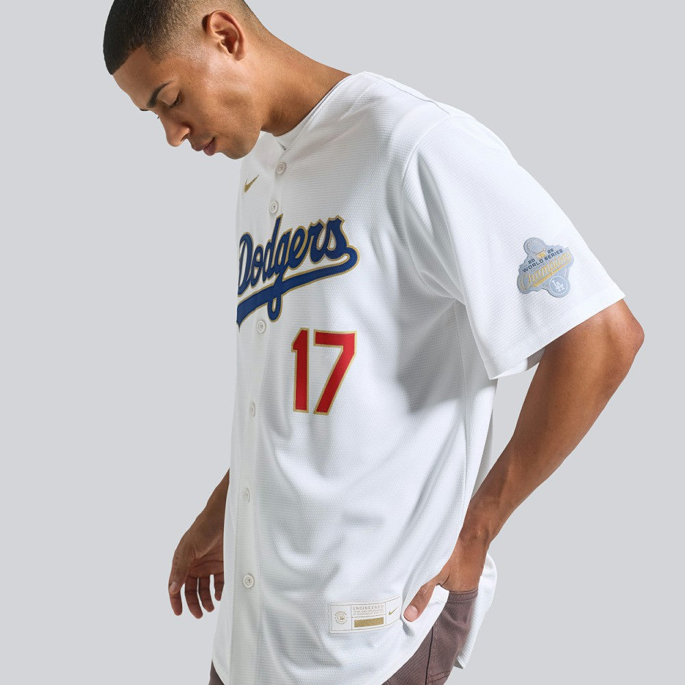 Shohei Ohtani Los Angeles Dodgers 2026 Gold Collection Kanji Stadium Jersey - White | Nike