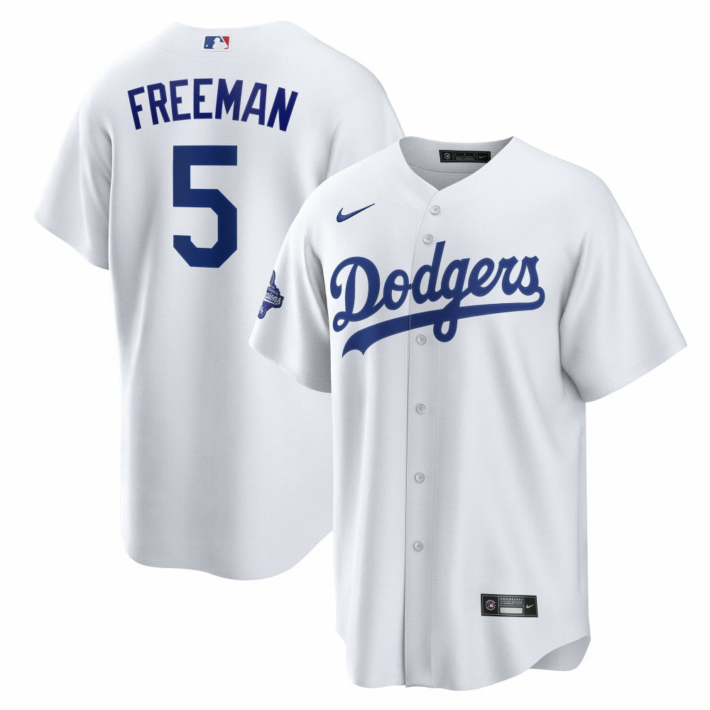 Freddie Freeman Los Angeles Dodgers Home 2025 World Series Champions Replica Jersey - White | Nike