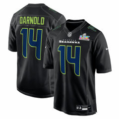 NFL Seattle Seahawks Sam Darnold  Super Bowl LX Patch Carbon Fashion Game Jersey