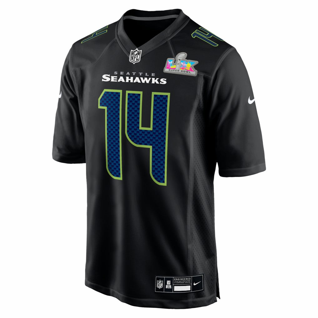 NFL Seattle Seahawks Sam Darnold  Super Bowl LX Patch Carbon Fashion Game Jersey