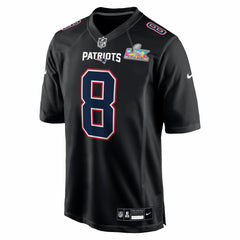 NFL New England Patriots Stefon Diggs  Super Bowl LX Patch Carbon Fashion Game Jersey