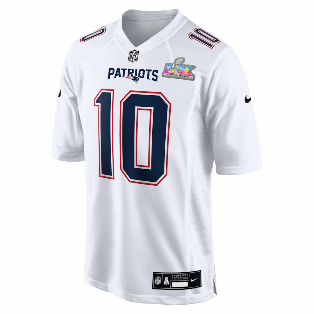 NFL New England Patriots Drake Maye  Super Bowl LX Patch Tundra Fashion Game Jersey