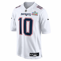 NFL New England Patriots Drake Maye  Super Bowl LX Patch Tundra Fashion Game Jersey