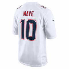 NFL New England Patriots Drake Maye  Super Bowl LX Patch Tundra Fashion Game Jersey